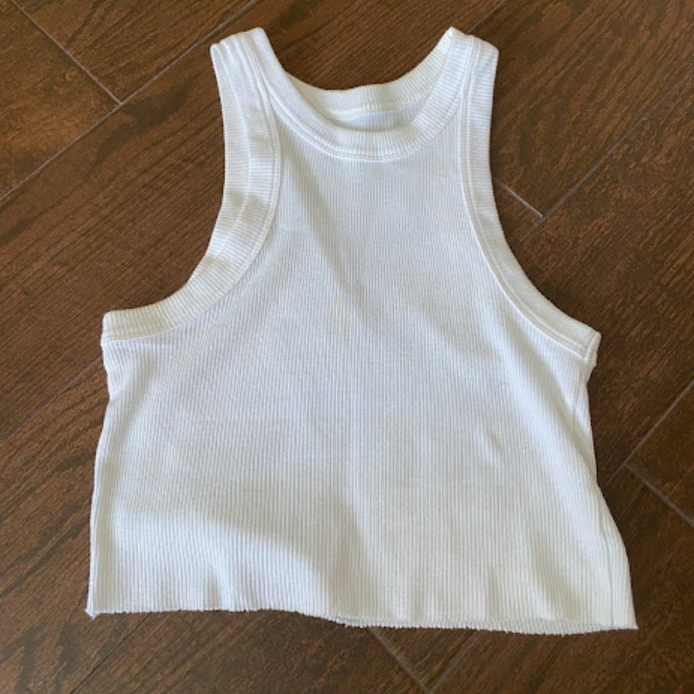 Aerie Ribbed Crop Halter Top